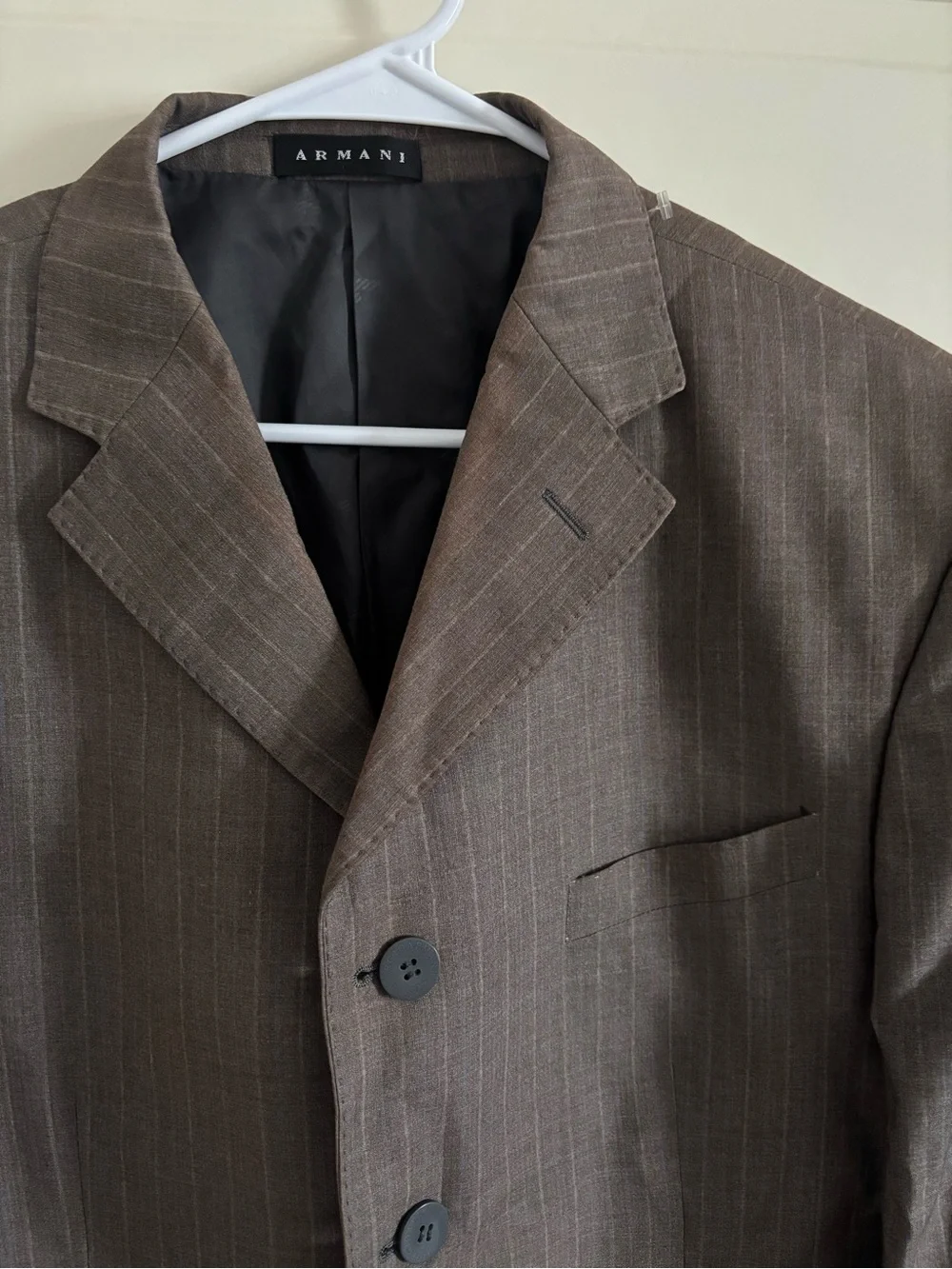 Giorgio Armani Men's Brown Pinstripe Sport Coat